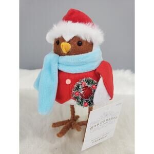 NEW! Target 2023 Featherly Friends Christmas Bird CRINKLE Santa hat, Wreath CUTE